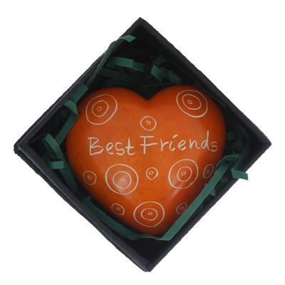 Best Friends Heart in Gift Box Fair Trade